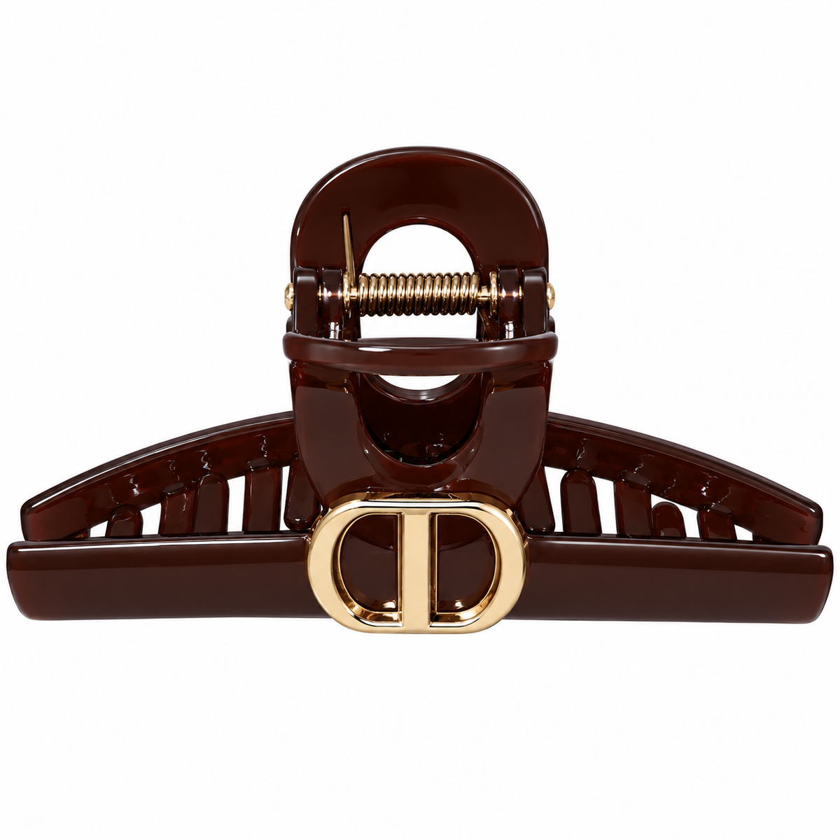 ELEGANT BROWN BUCKLE HAIR CLAW CLIP