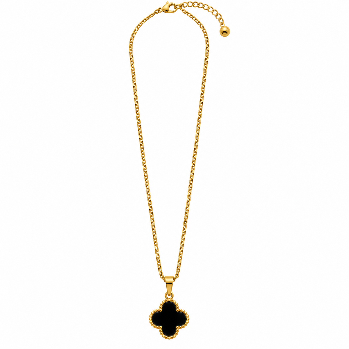 GOLDEN QUATREFOIL PENDANT NECKLACE
