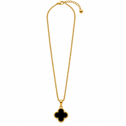 GOLDEN QUATREFOIL PENDANT NECKLACE
